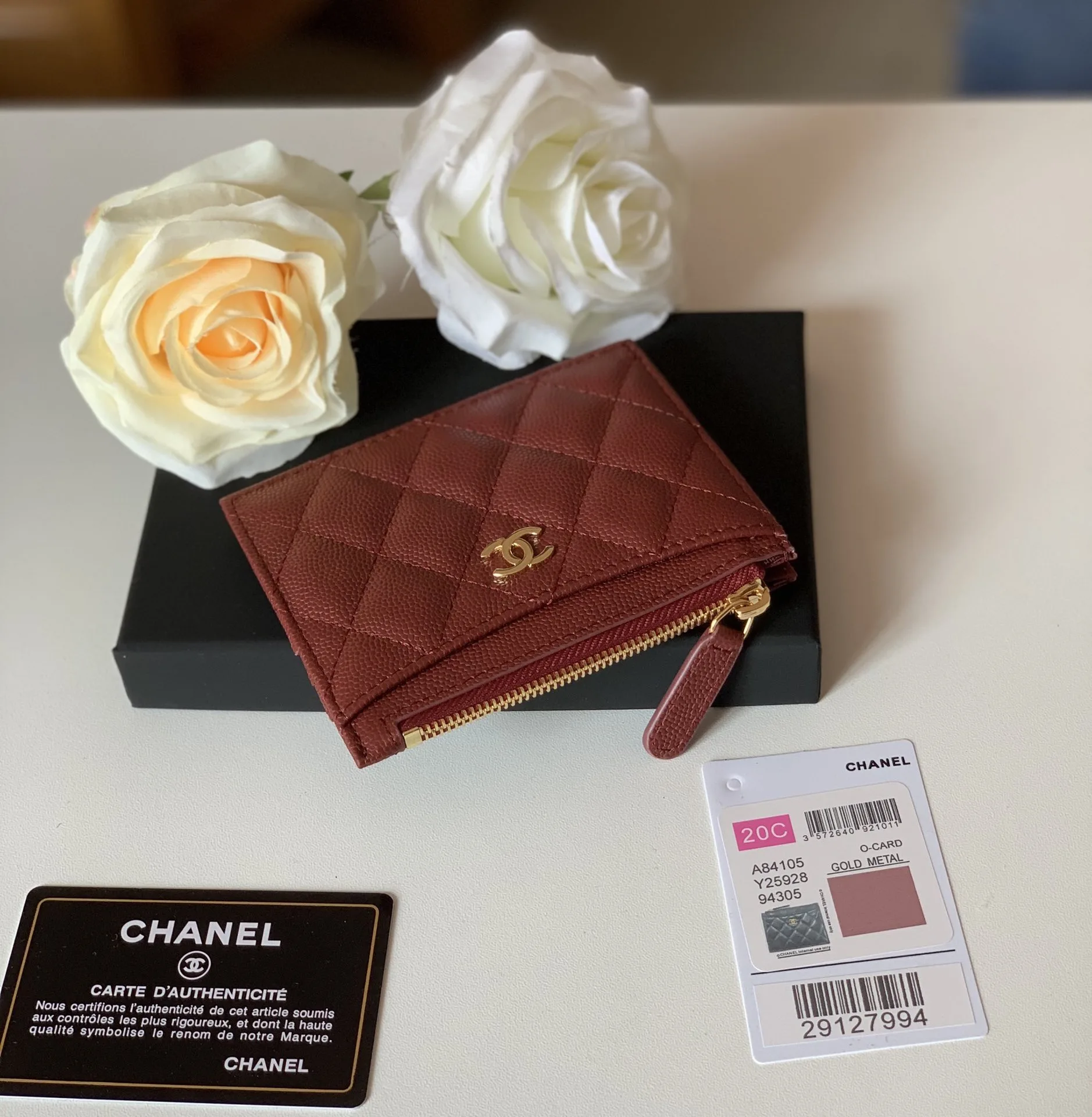 Chanel Flat Card Holder Purple Bag / - Image 9