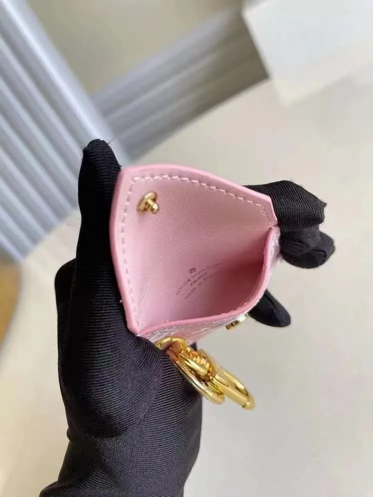 Louis Vuitton Kirigami Pouch Bag Charm And Key Holder Monogram Canvas Pink - Image 5