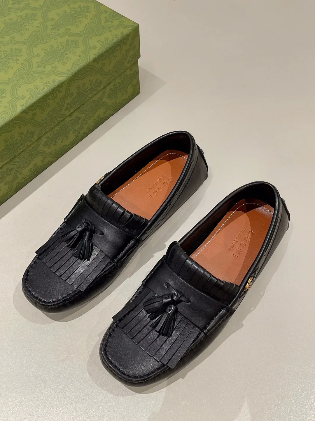 Gucci Men’s Loafer With Driver Interlocking G Black - Image 4