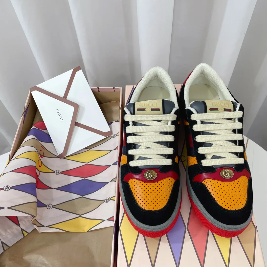 Gucci Women’s Screener Sneaker Black/Yellow