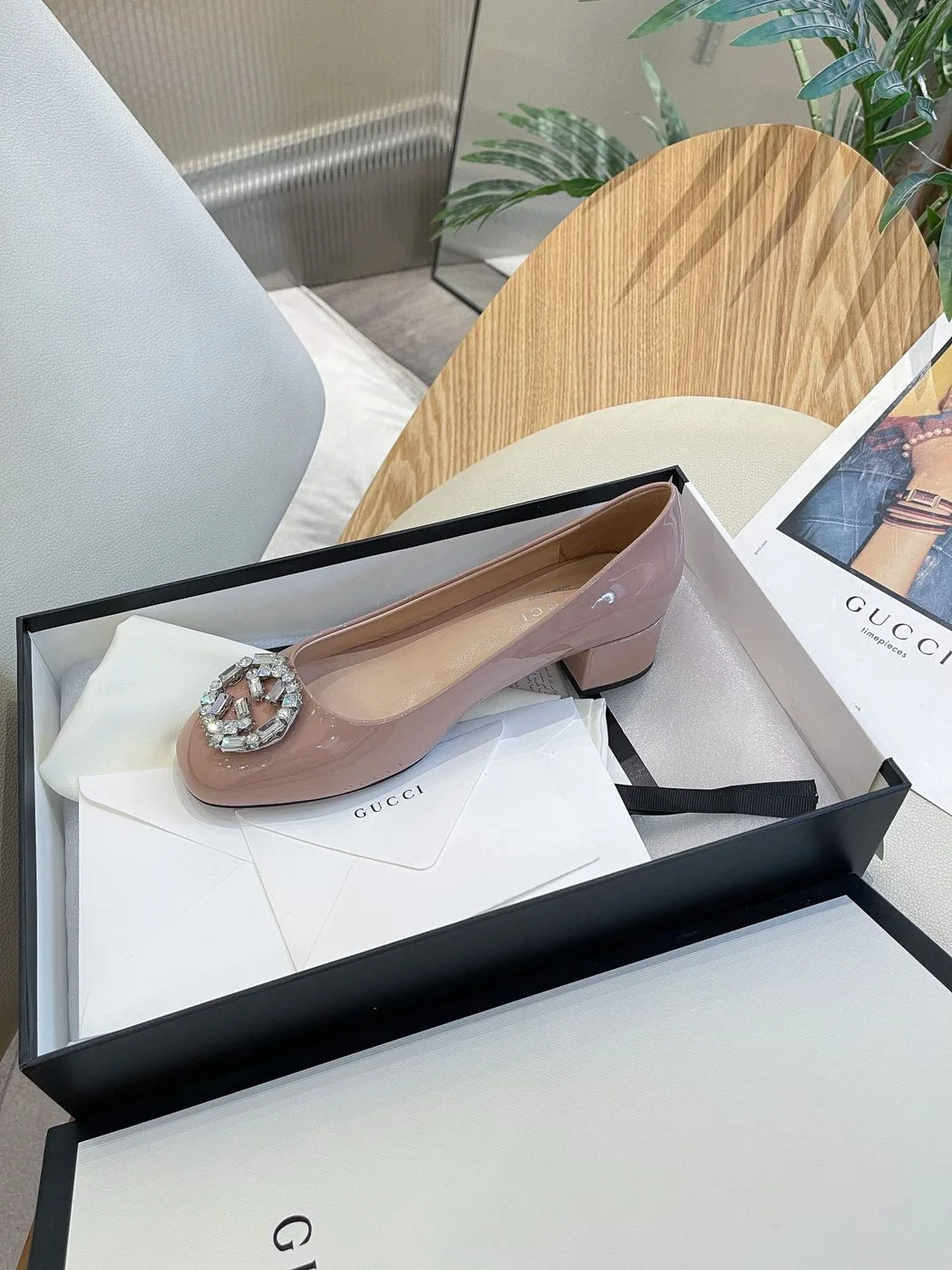 Alternative view of Gucci Women’s Blondie Mid-Heel Pump Pink