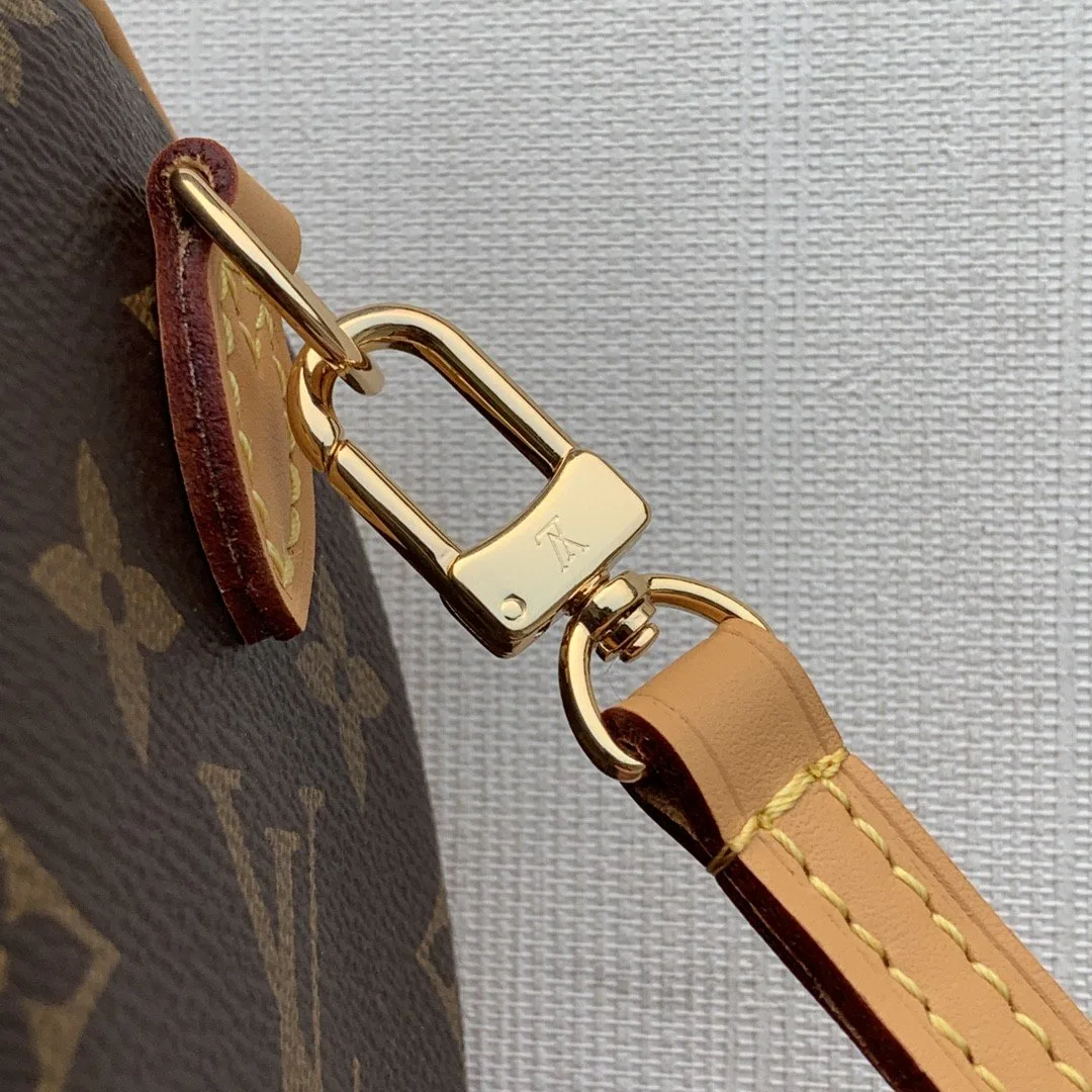 Louis Vuitton Nano Speedy Top Handle Bag / Brown Monogram Canvas Gold Hardware - Image 8