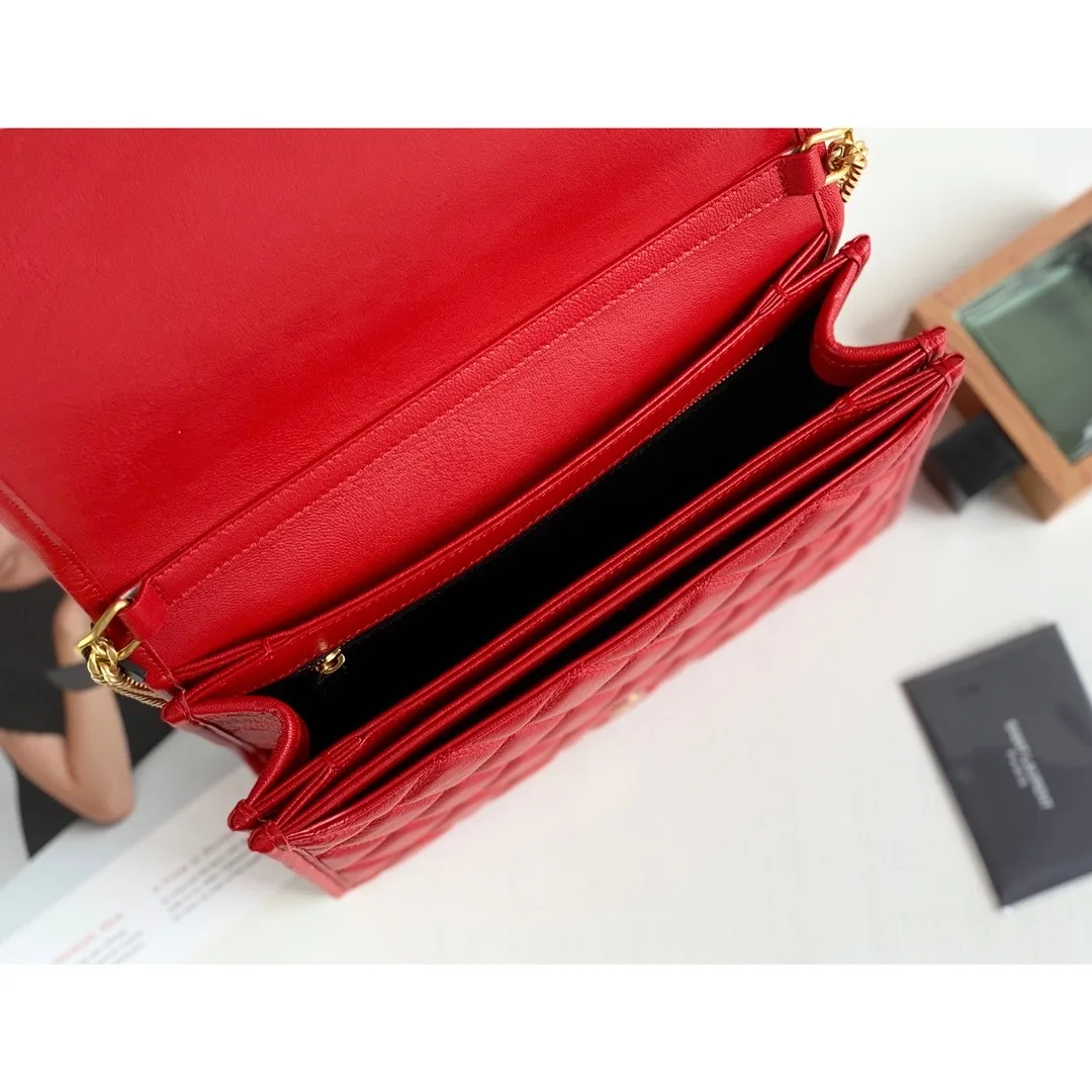 Saint Laurent Becky Small Shoulder Bag Red / YSL - Image 4