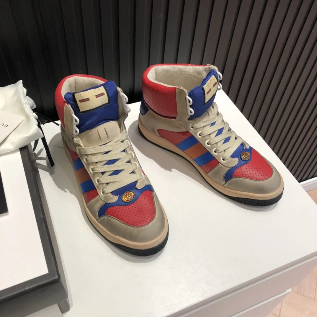 Alternative view of Gucci Men’s Screener High-Top White Red Blue