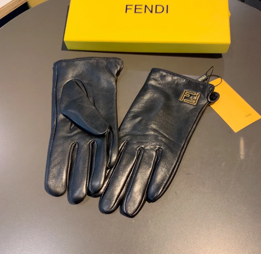 Alternative view of Fendi Gloves In Black