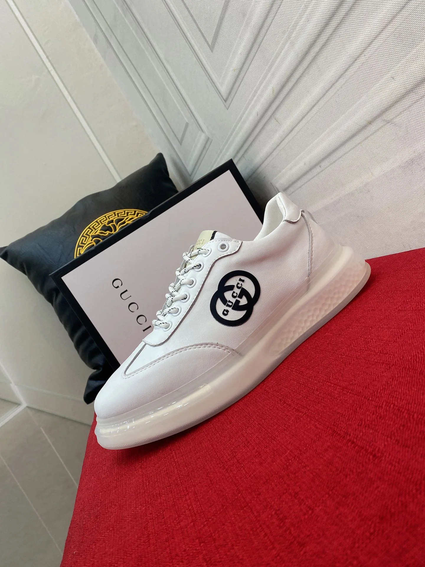 Alternative view of Gucci Men’s Sneaker With GG Gucci Print White