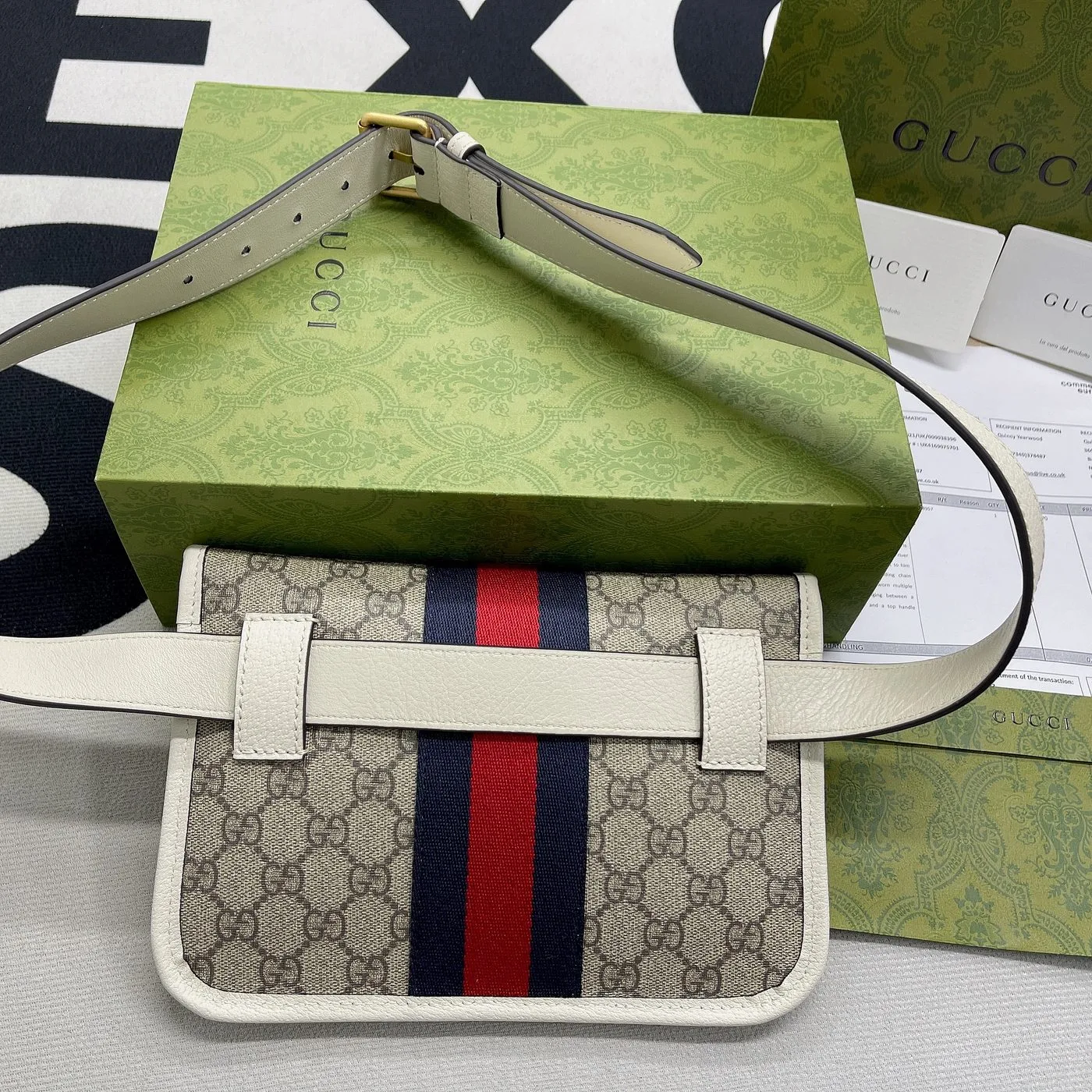 Gucci Ophidia Belt Bag Beige And Ebony GG Supreme Canvas, A Material With Low Environmental Impact / - Image 4