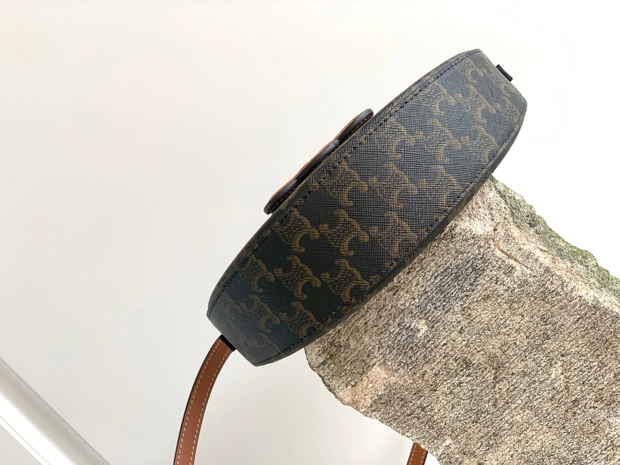 Alternative view of Celine Besace In Triomphe Canvas Bag Brown /