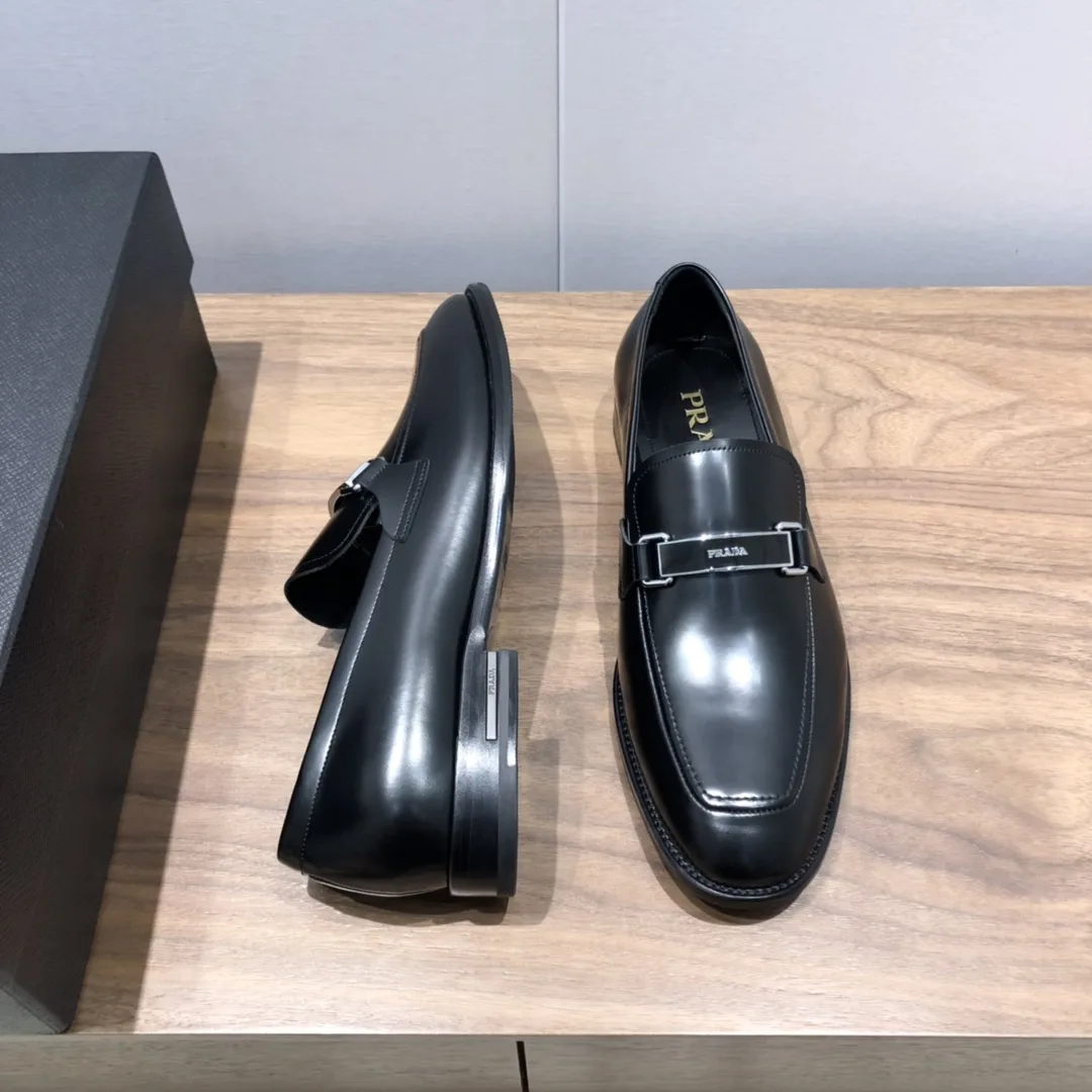Alternative view of Prada Brushed Loafers Black / PRD