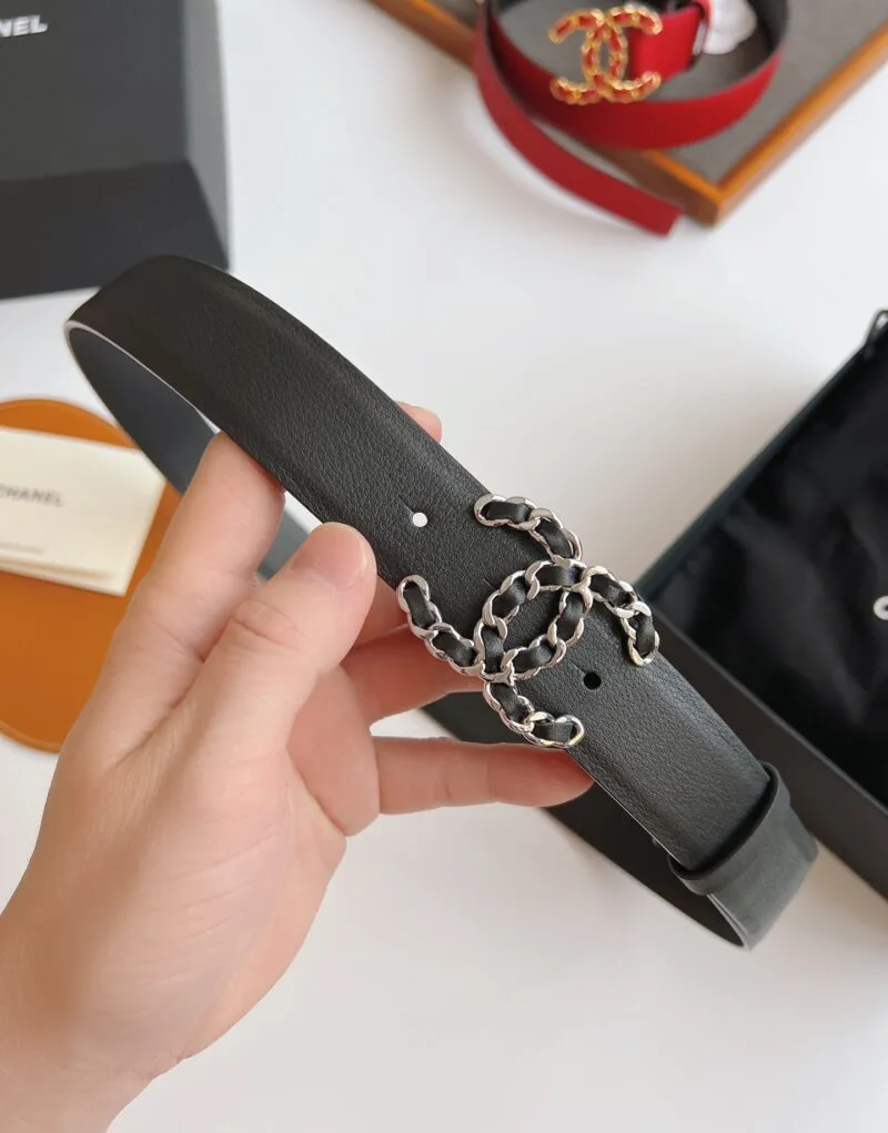 Alternative view of Chanel CC Chain Buckle Belt Black