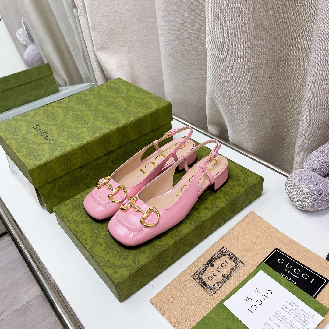 Gucci Women’s Slingback With Horsebit Light Pink - Image 3