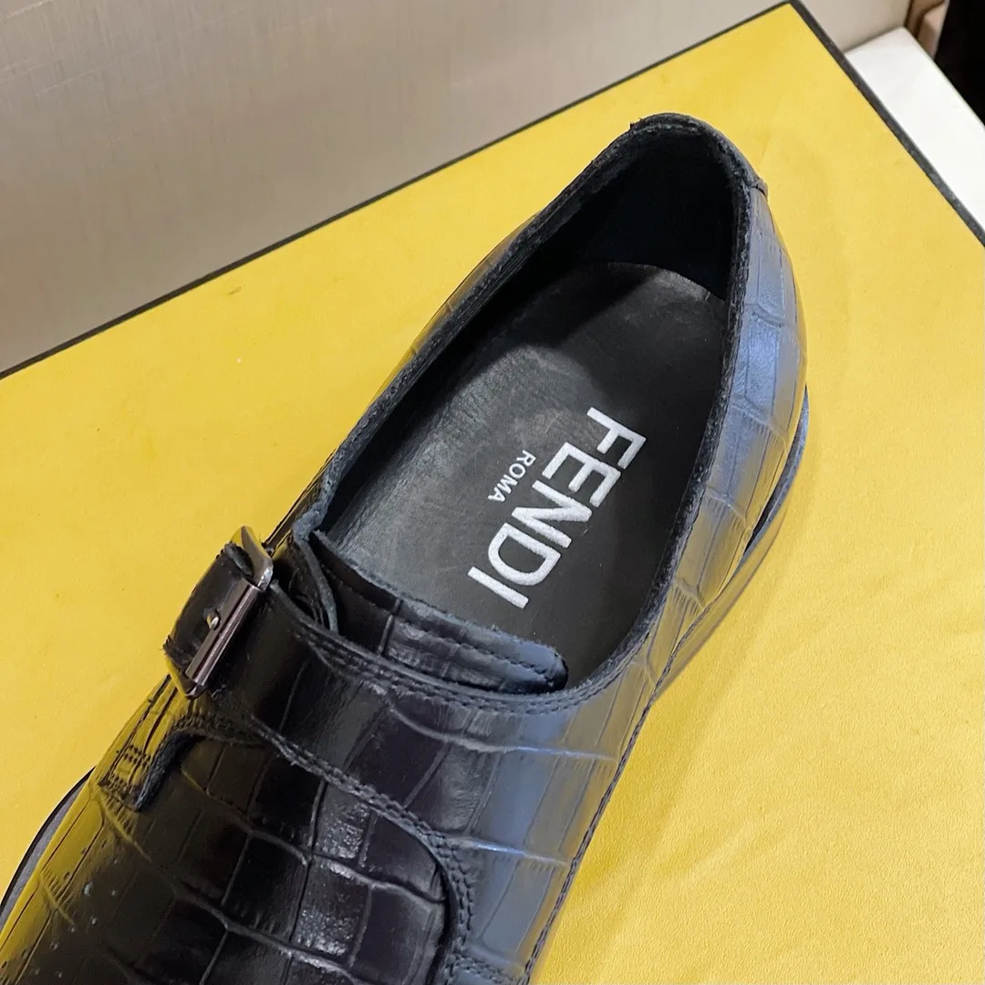 Alternative view of Fendi Force Monk Strap Shoes Black