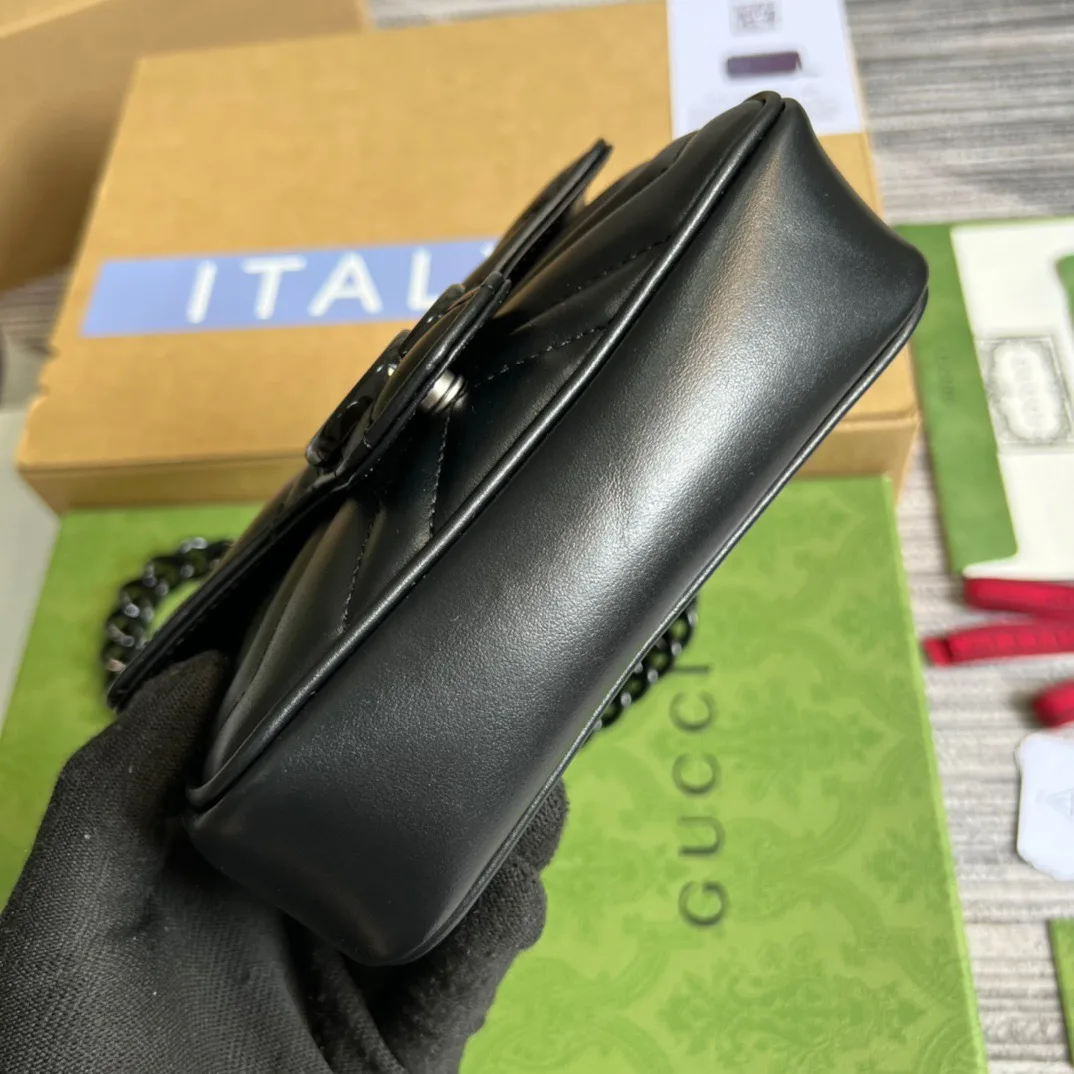 Alternative view of Gucci Marmont Super Mini Bag Black