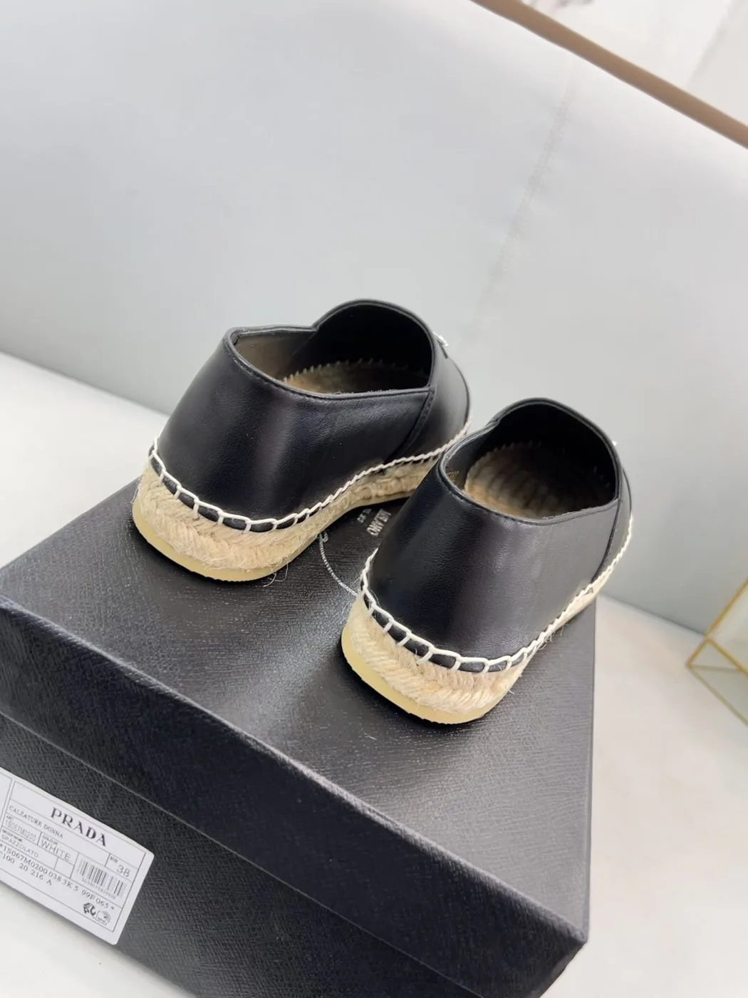 Prada Nappa Espadrillas Black / PRD - Image 5