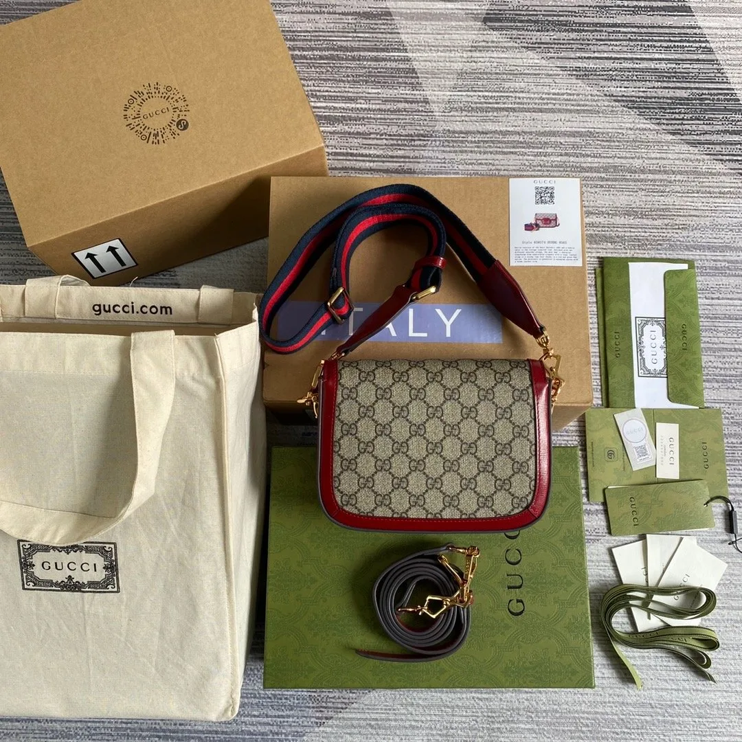 Gucci Horsebit 1955 GG Mini Bag Red - Image 5