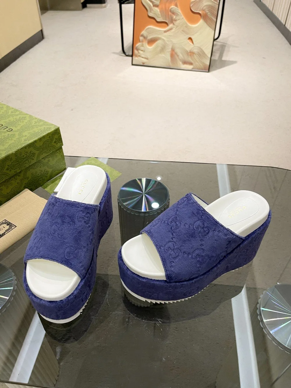 Gucci Women’s GG Platform Sandal Purple - Image 3