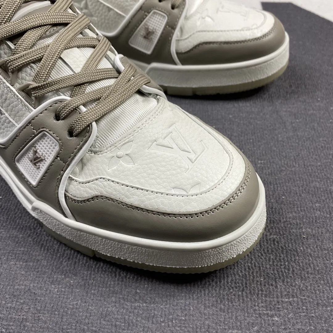 Louis Vuitton Trainer Sneaker Rubber Monogram Grey Virgil Abloh LV 1A9VOS - Image 3
