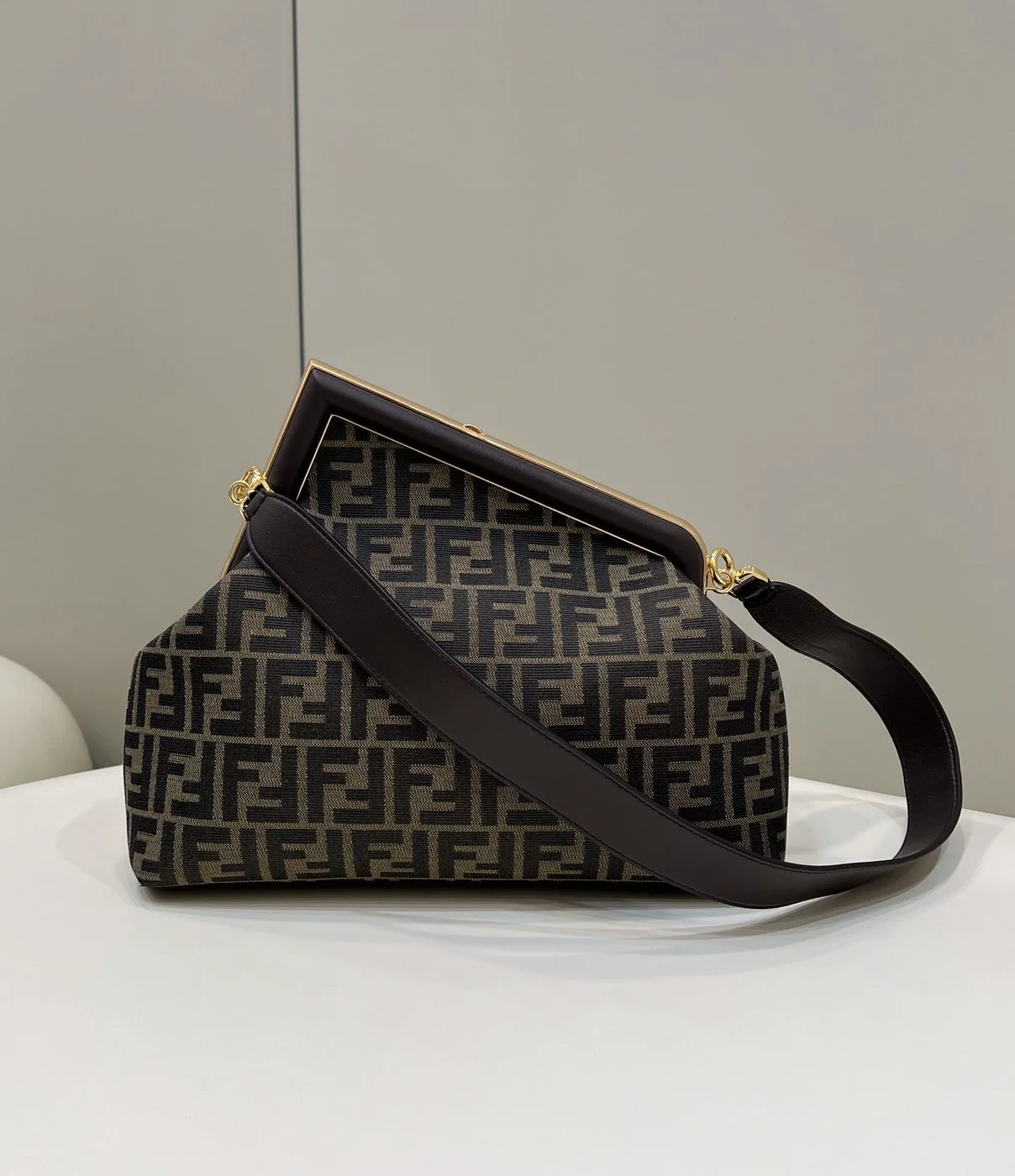 Fendi First Large Brown Canvas - Image 4