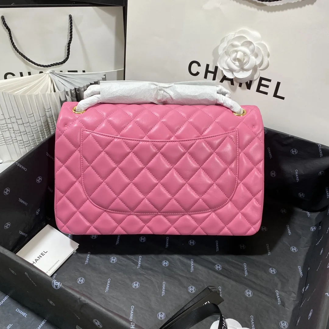 Chanel Classic Flap Bag Large Crossbody / Pink Gold Hardware - Image 5