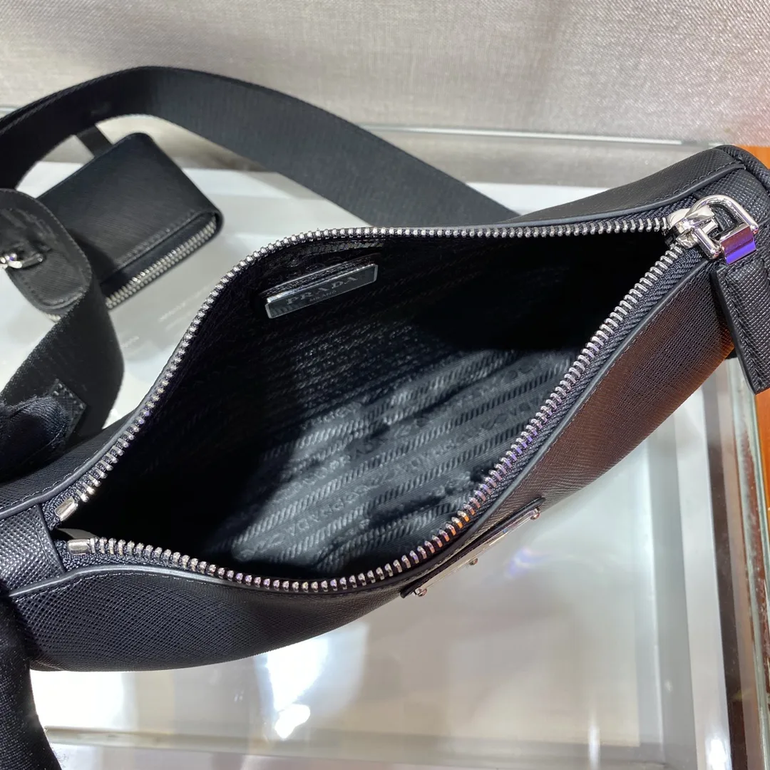 Prada Re-Nylon And Saffiano Shoulder Bag Black - Image 2