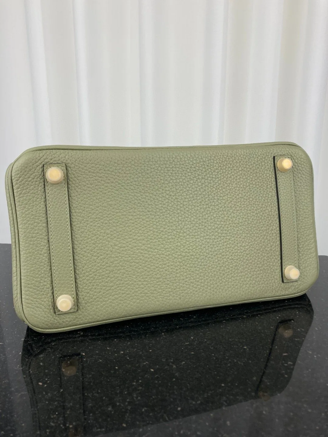 Alternative view of Hermes Birkin 30 Top Handle Bag / Green Moss Gold Hardware