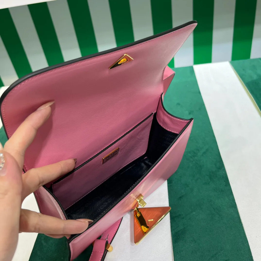 Alternative view of Prada Emblème Shoulder Bag In Pink / 1BD340_2A3A_F0ZCL_V_UTO