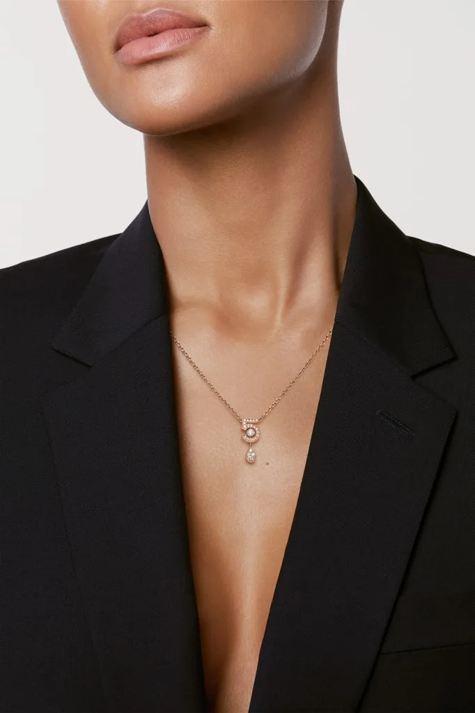 Alternative view of Chanel Eternal N°5 Necklace Beige Gold