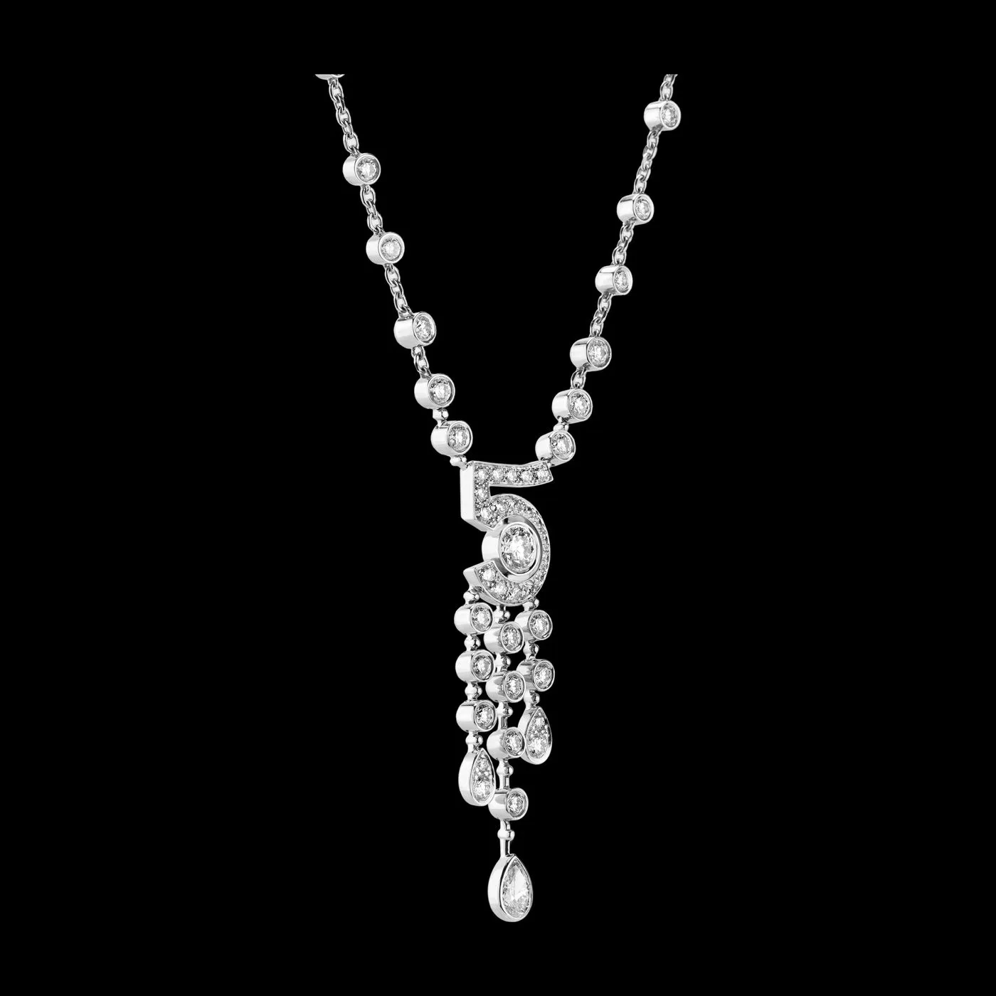 Alternative view of Chanel Eternal N°5 Necklace White Gold