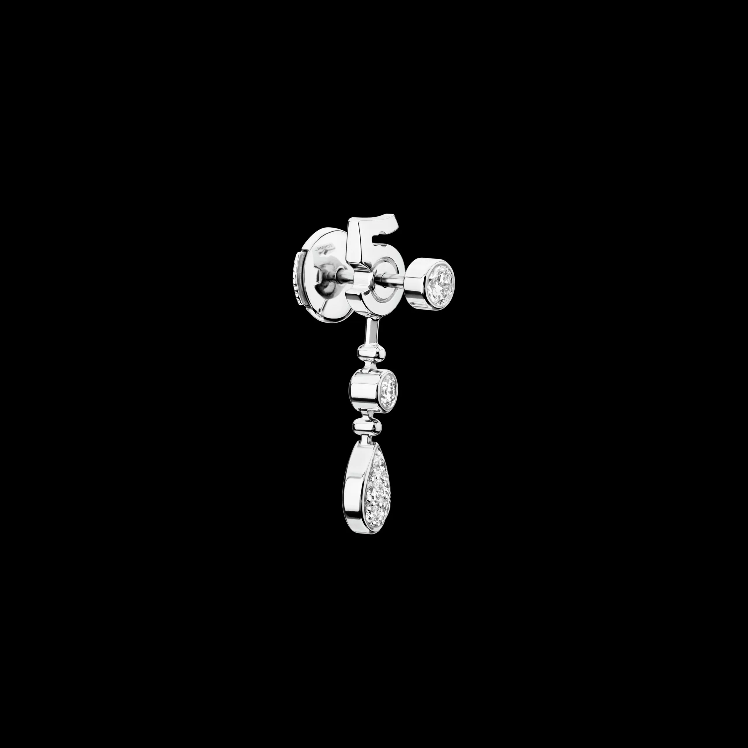 Chanel Eternal N°5 Transformable Earrings White Gold - Image 8