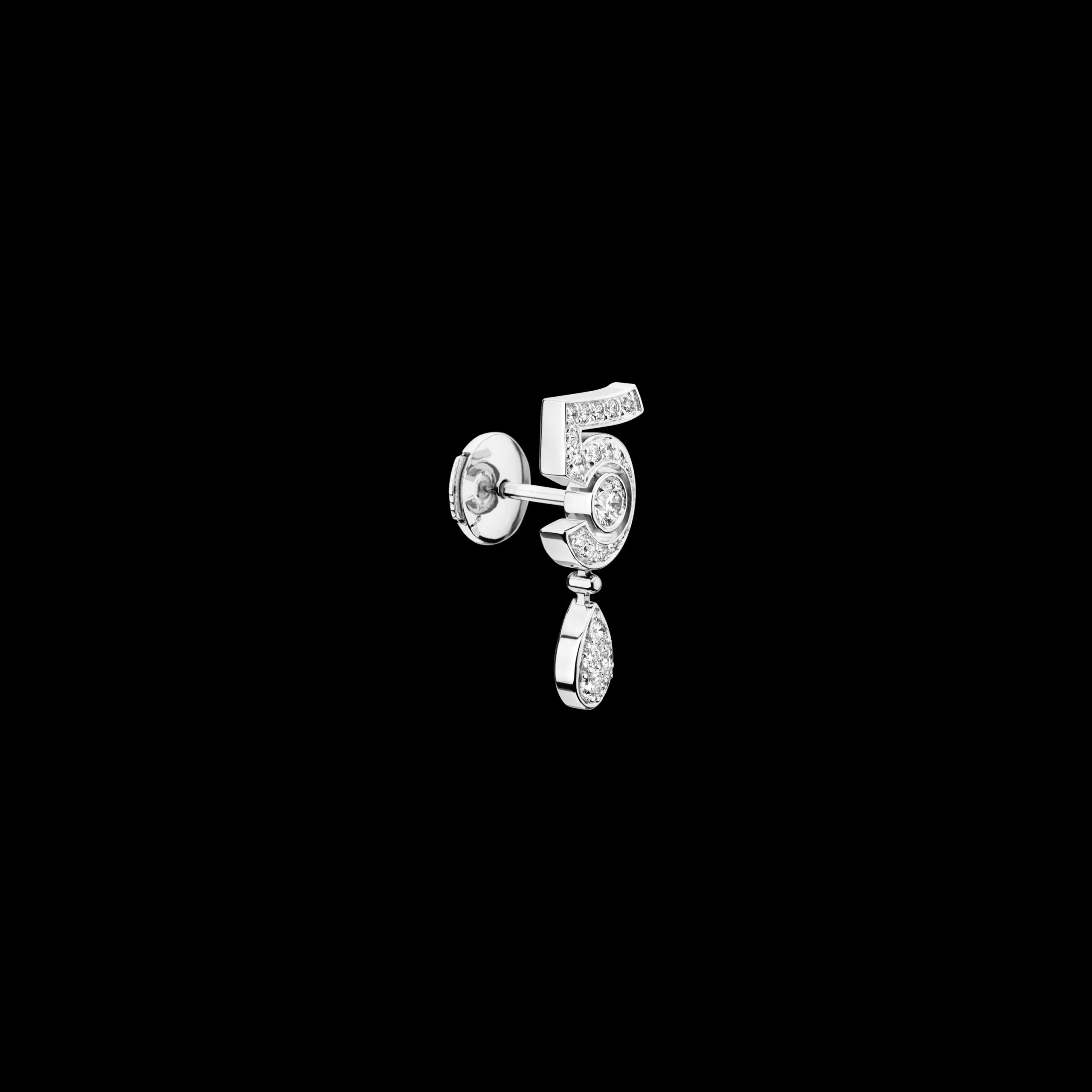 Chanel Eternal N°5 Transformable Earrings White Gold - Image 6