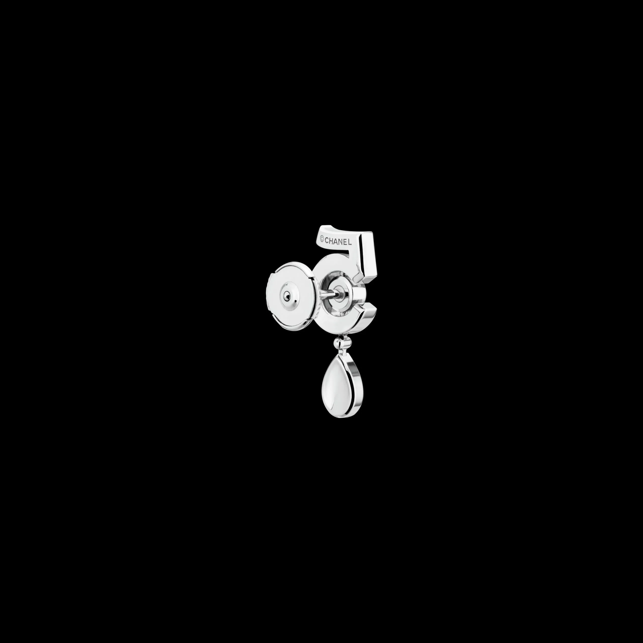 Chanel Eternal N°5 Transformable Earrings White Gold - Image 5
