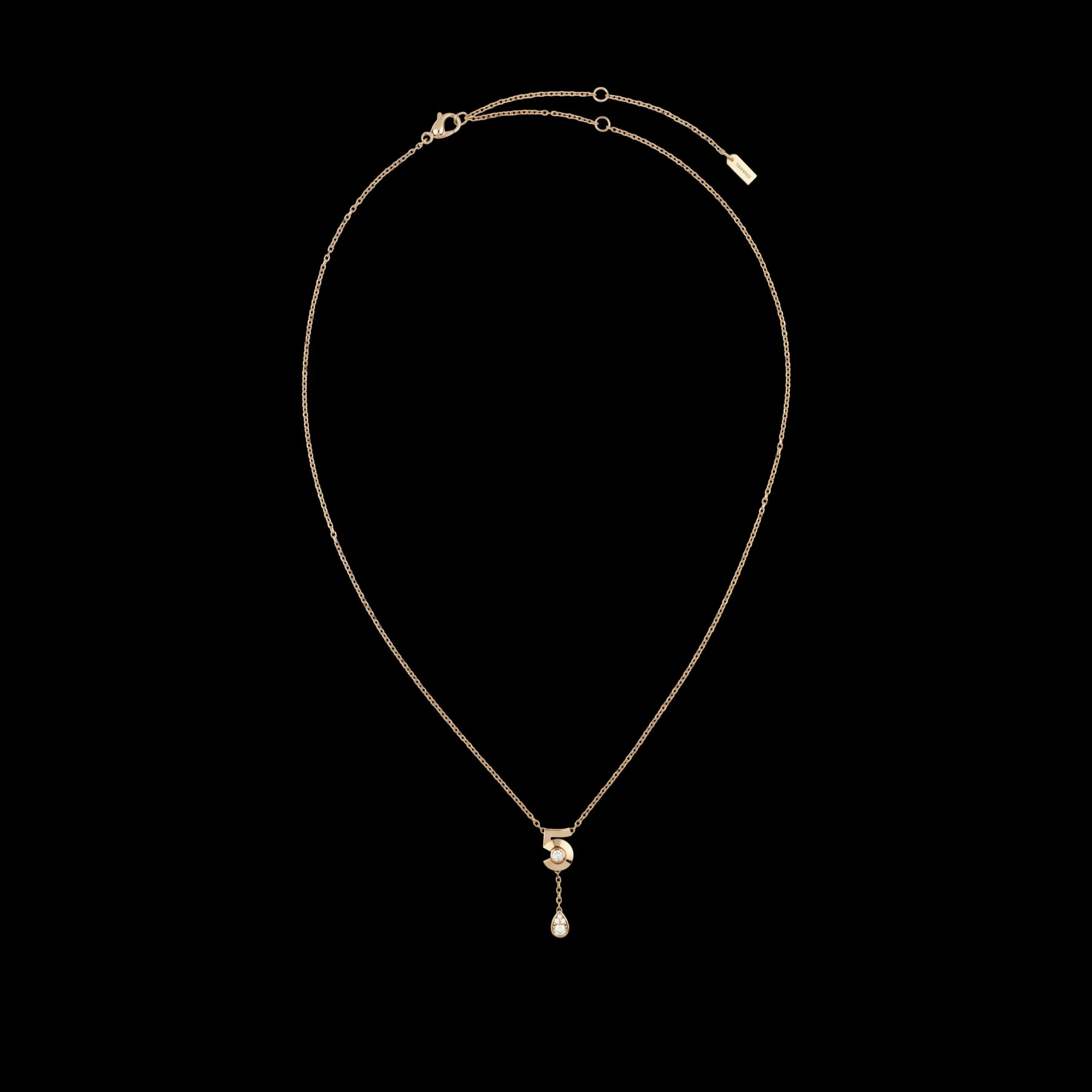 Chanel Extrait De N°5 Necklace Beige Gold - Image 4