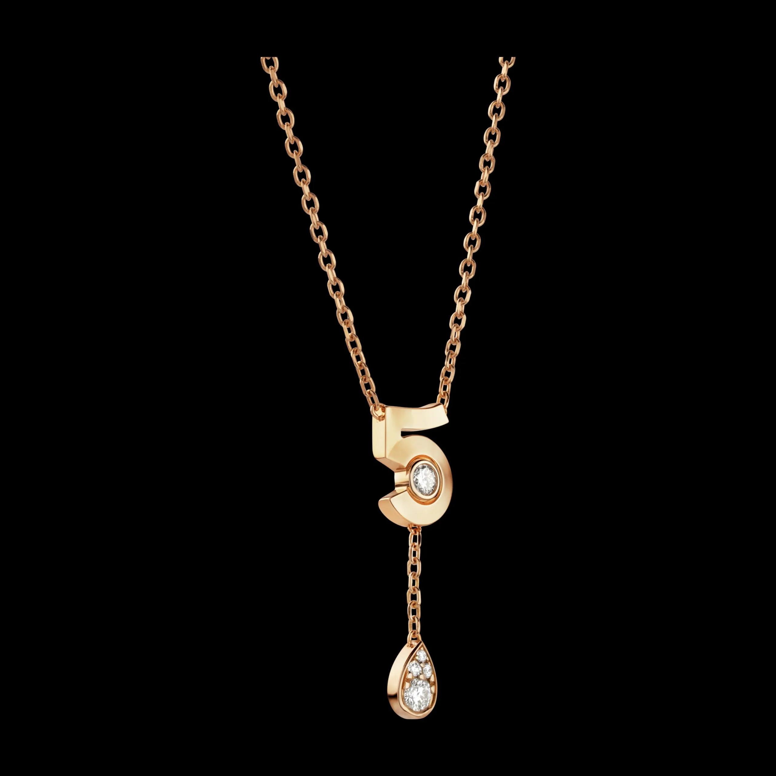 Chanel Extrait De N°5 Necklace Beige Gold - Image 3