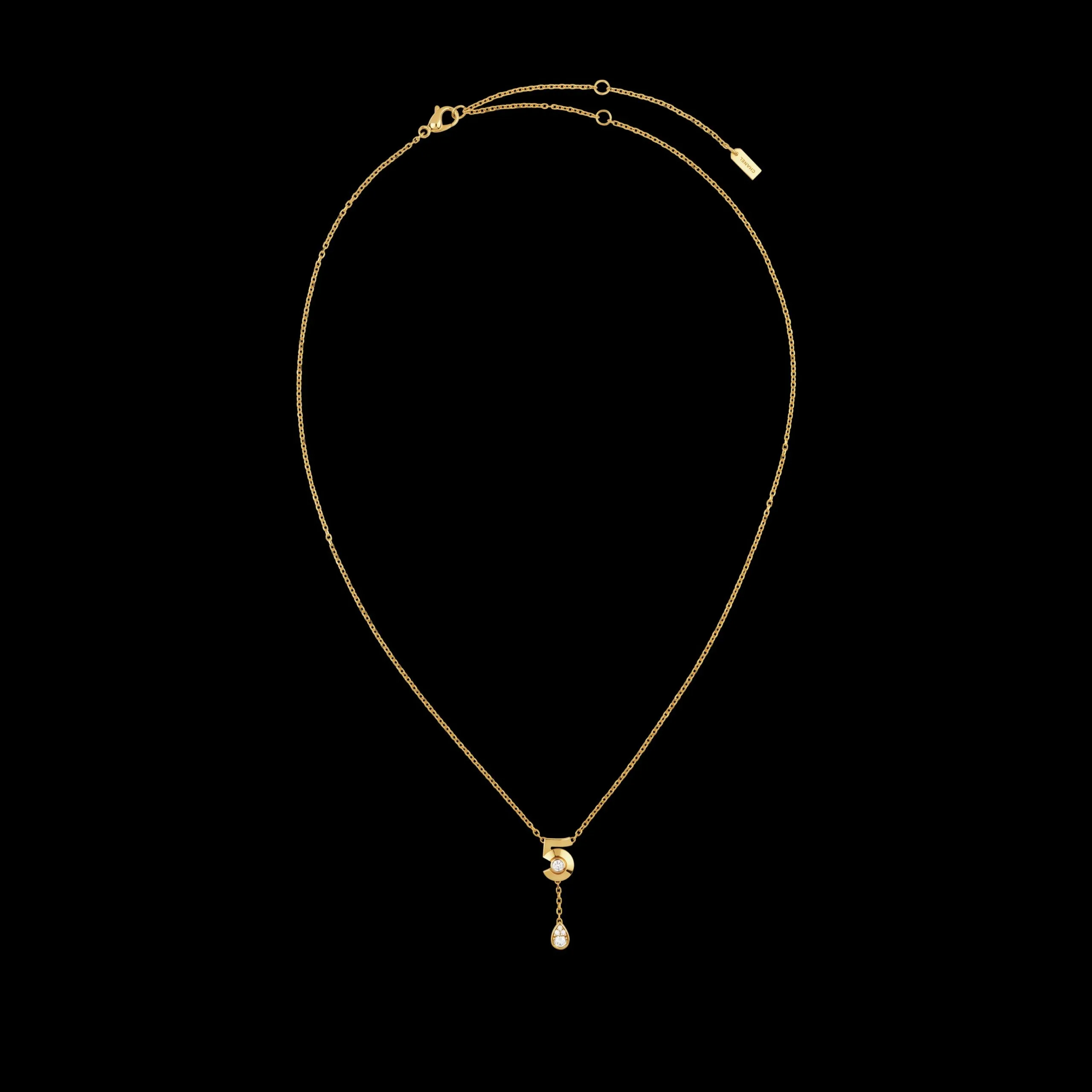 Chanel Extrait De N°5 Necklace Yellow Gold - Image 4