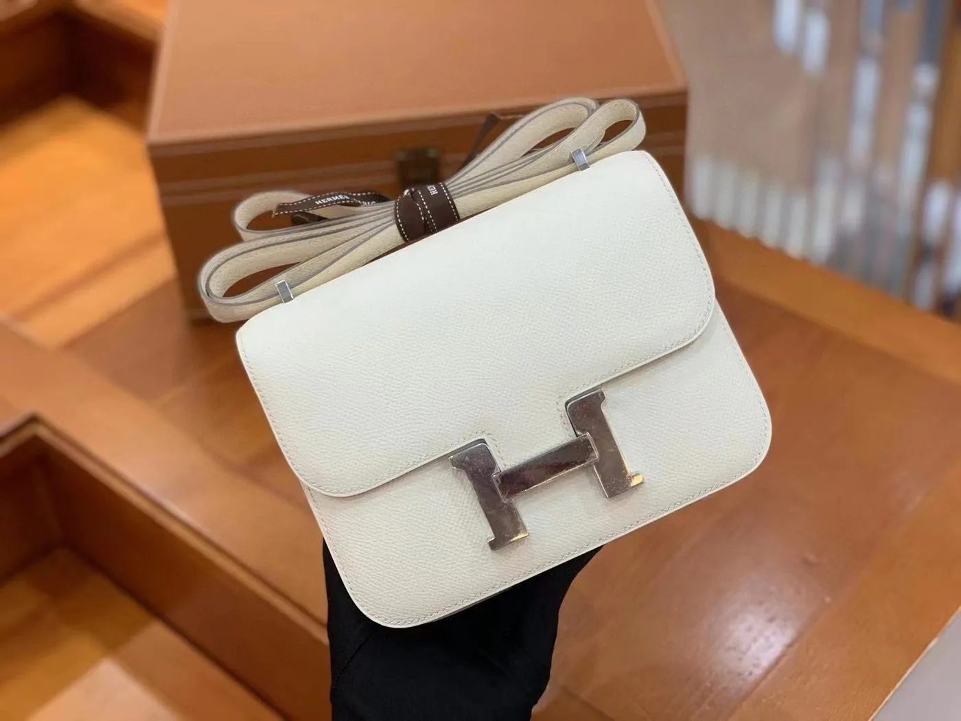 Hermes Constance 23 Epsom White - Image 2
