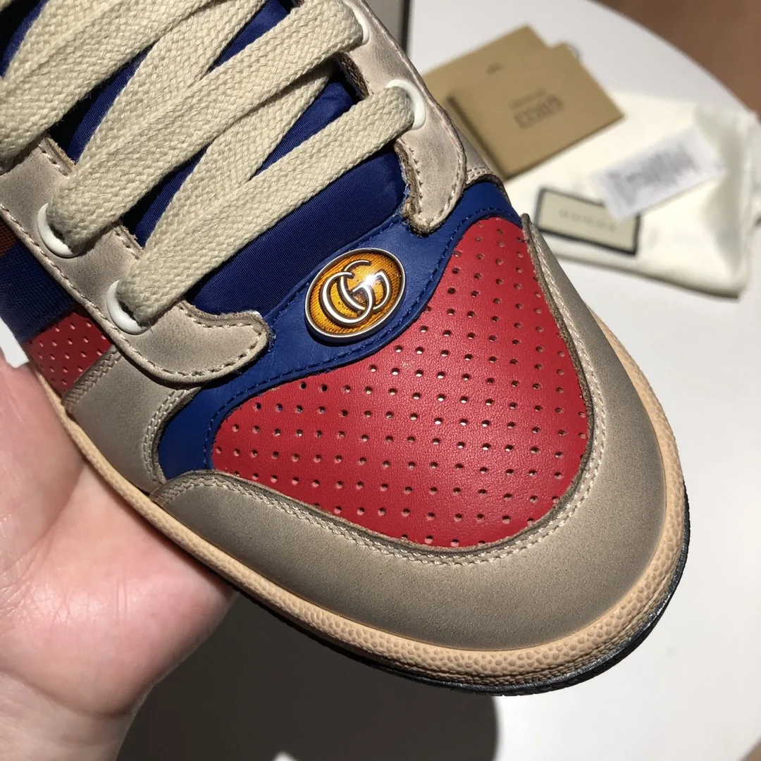 Alternative view of Gucci Men’s Screener Low-Top White Red Blue