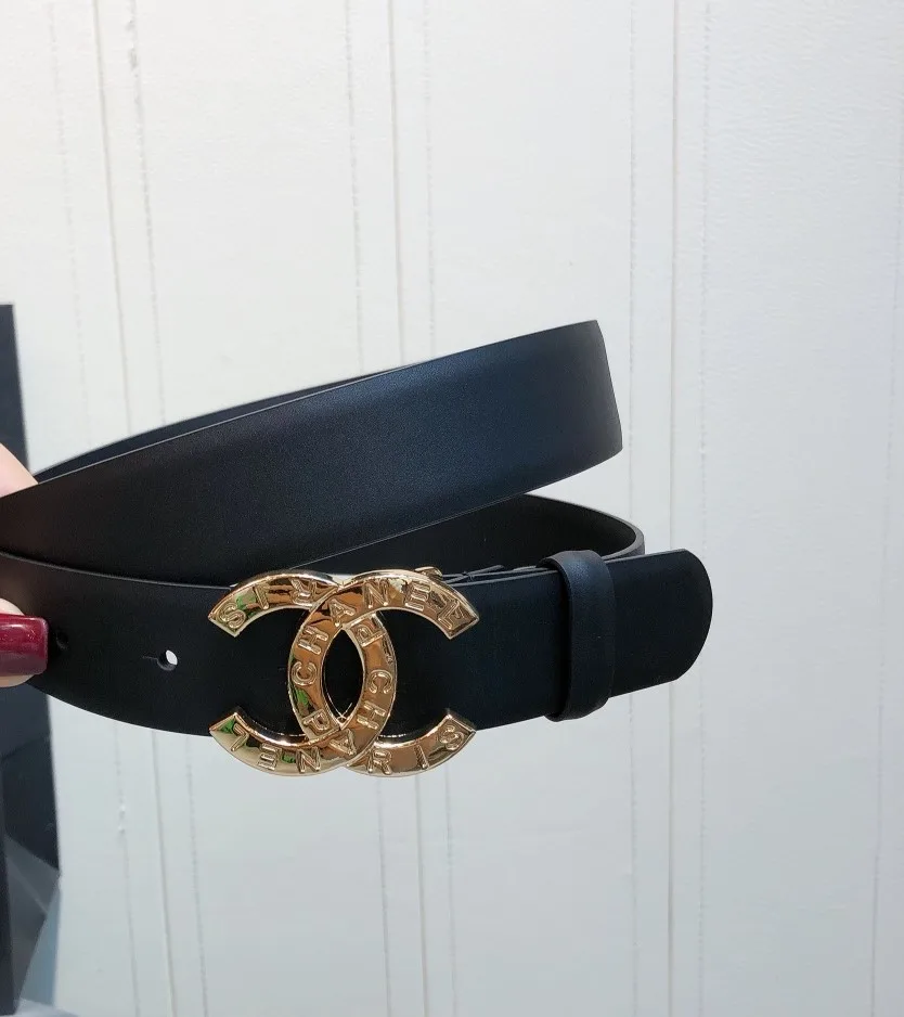 Chanel Black Belt with Double C Buckle and Gold-Toned Hardware - Image 4