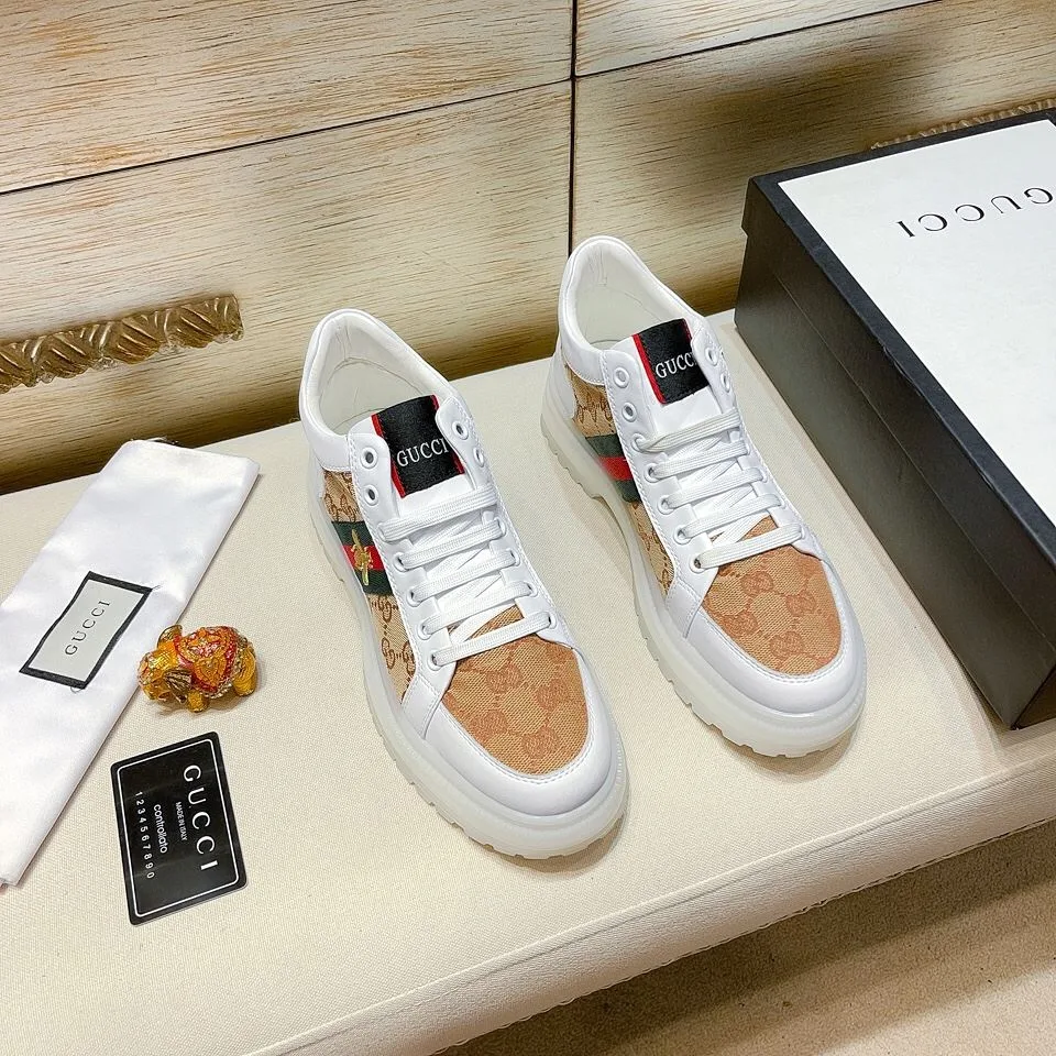 Alternative view of Gucci Men’s GG With Web And Bee High Top Sneaker White