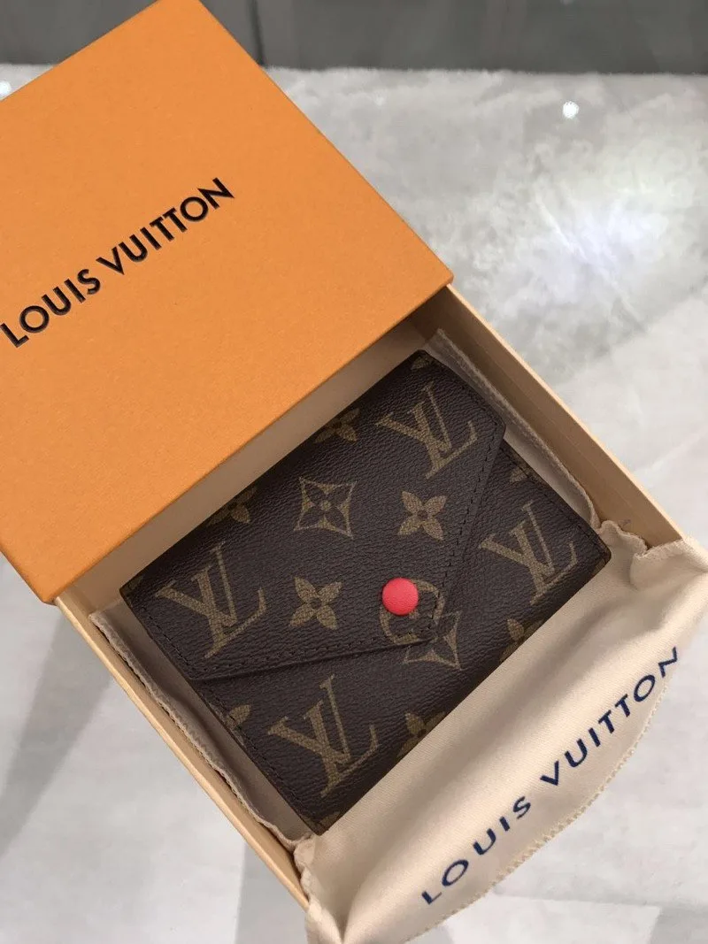 Louis Vuitton Victorine Wallet In Monogram Canvas Red - Image 5