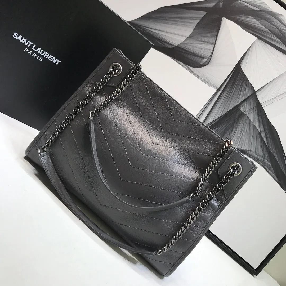 Saint Laurent Niki Medium Shopping Bag Beige / YSL - Image 9