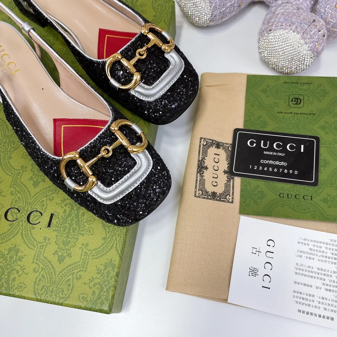 Gucci Lovelight Slingback With Horsebit Black - Image 4