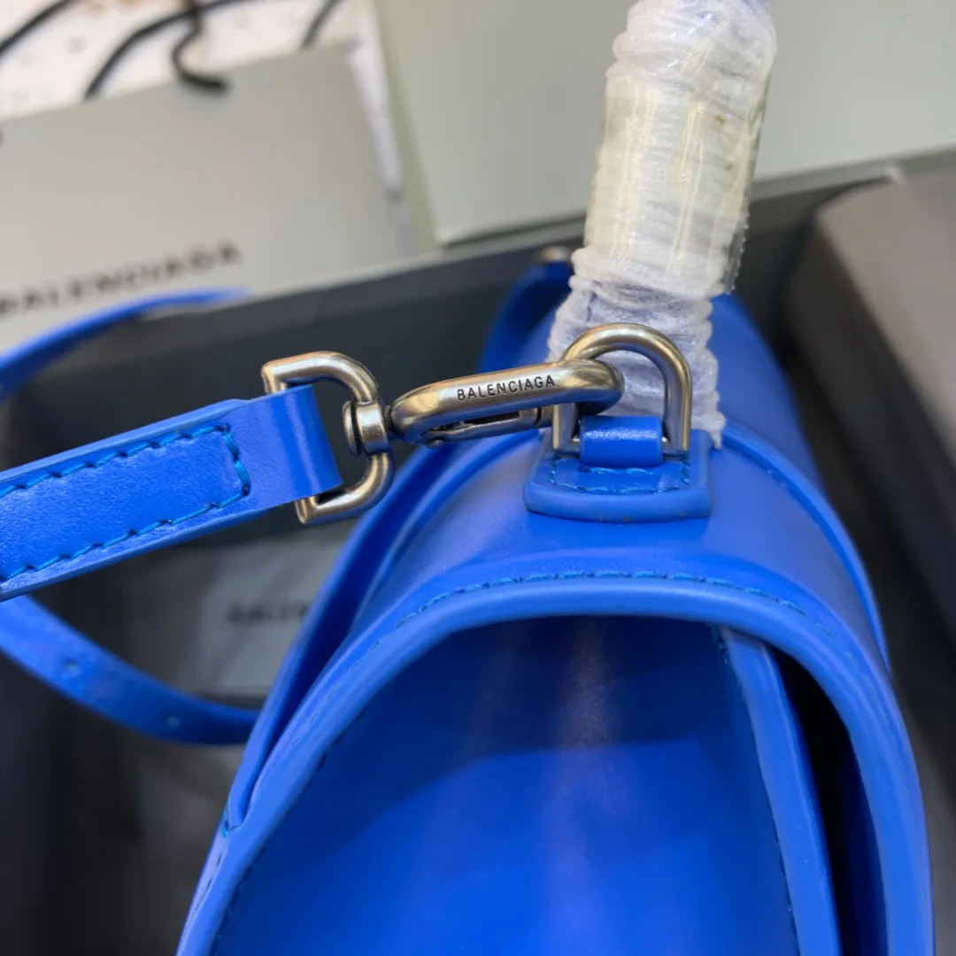 Balenciaga Hourglass Small Handbag In Dark Blue - Image 3