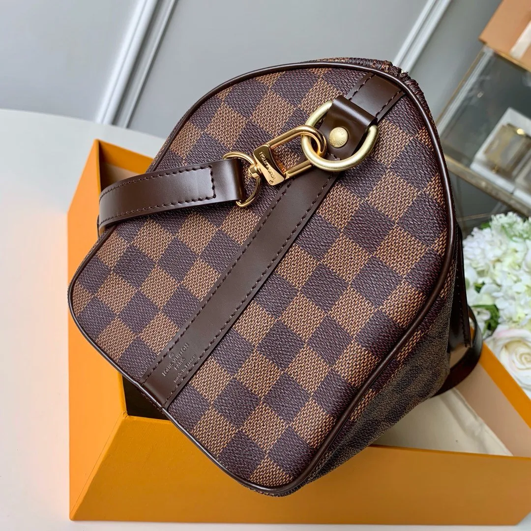 Louis Vuitton Speedy Bandouliere 25 Top Handle Bag / Brown Gold Hardware - Image 4