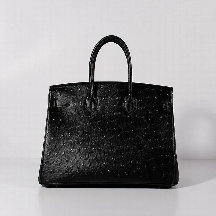 Alternative view of Hermes Birkin With Textures Top Handle Bag / Black Gold Hardware