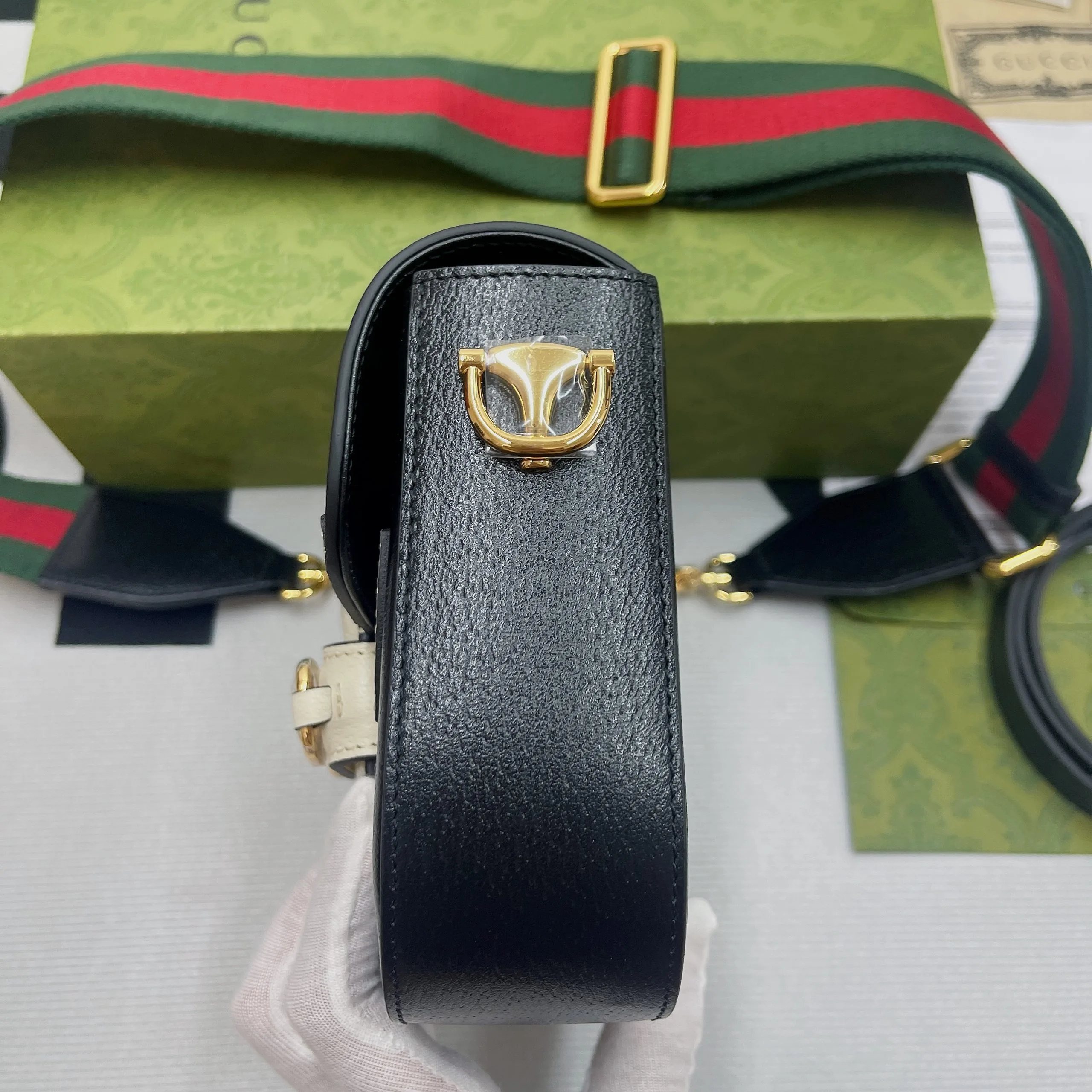 Gucci x Adidas Horsebit 1955 Mini Bag Black - Image 3