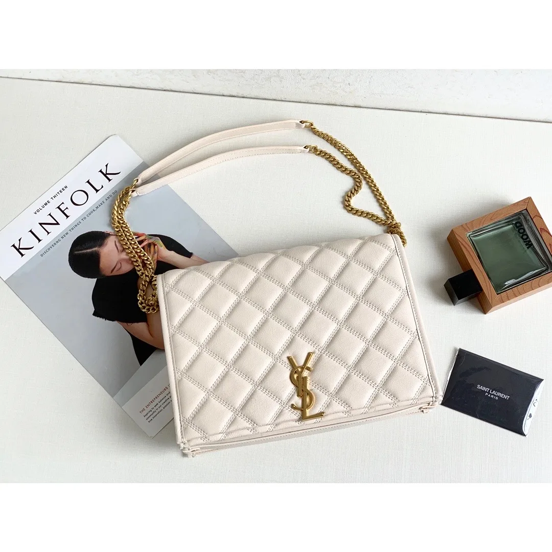 Saint Laurent Becky Small Shoulder Bag White / YSL - Image 4