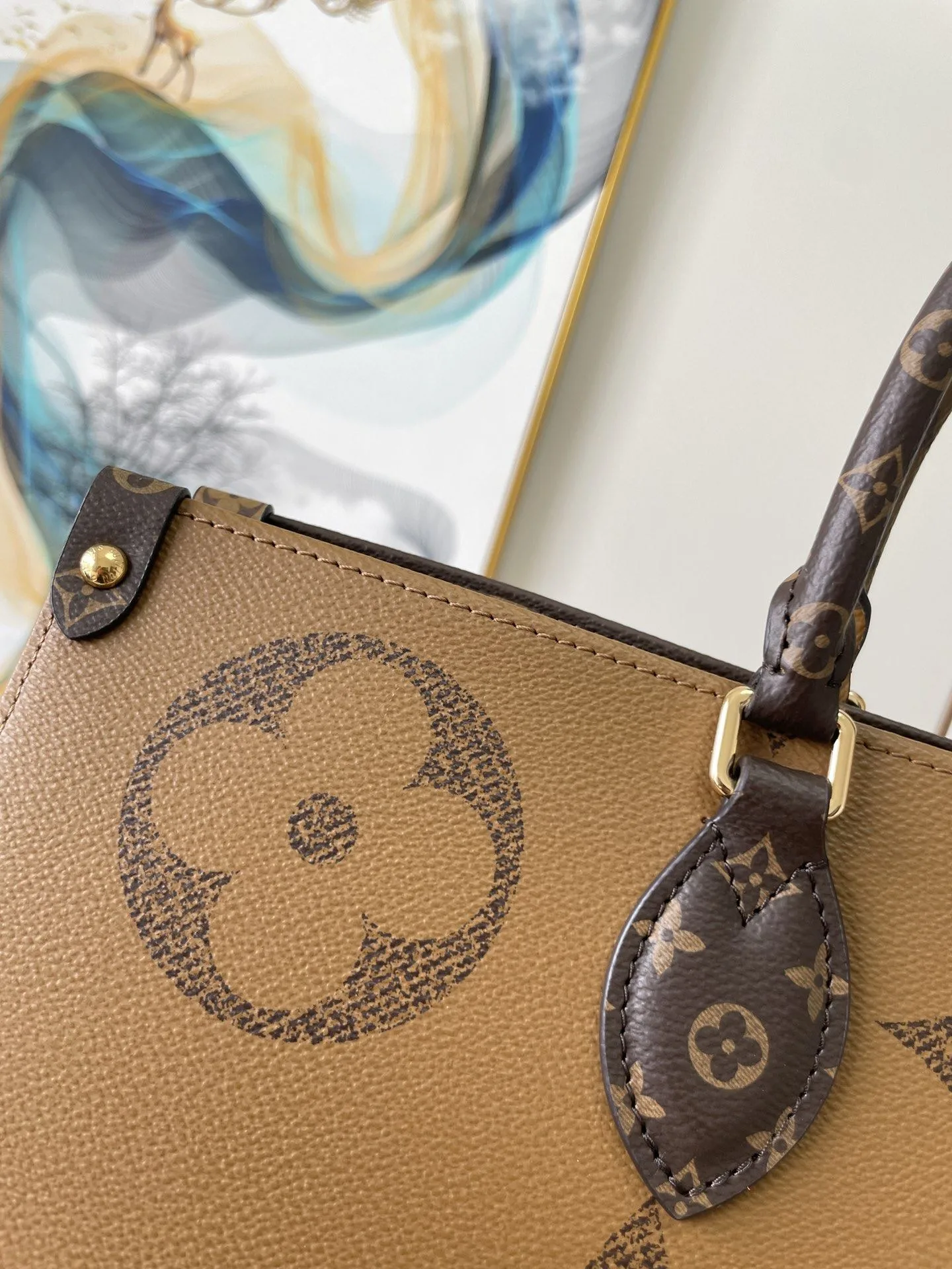 Alternative view of Louis Vuitton OnTheGo GM Tote Bag / Monogram Reverse Canvas Gold Hardware