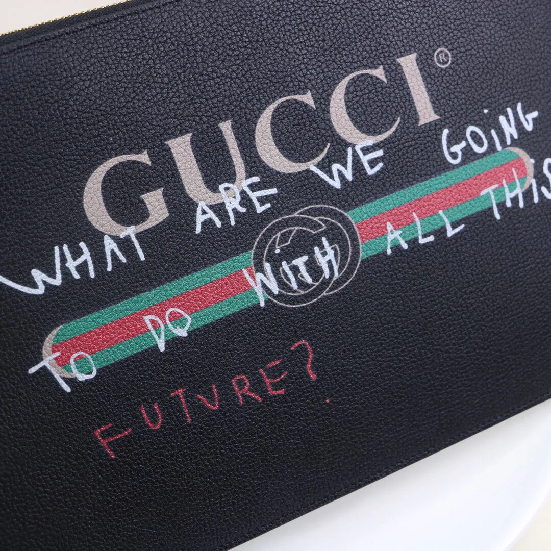 Gucci Printed Pouch Black , Mens Pouch / - Image 5