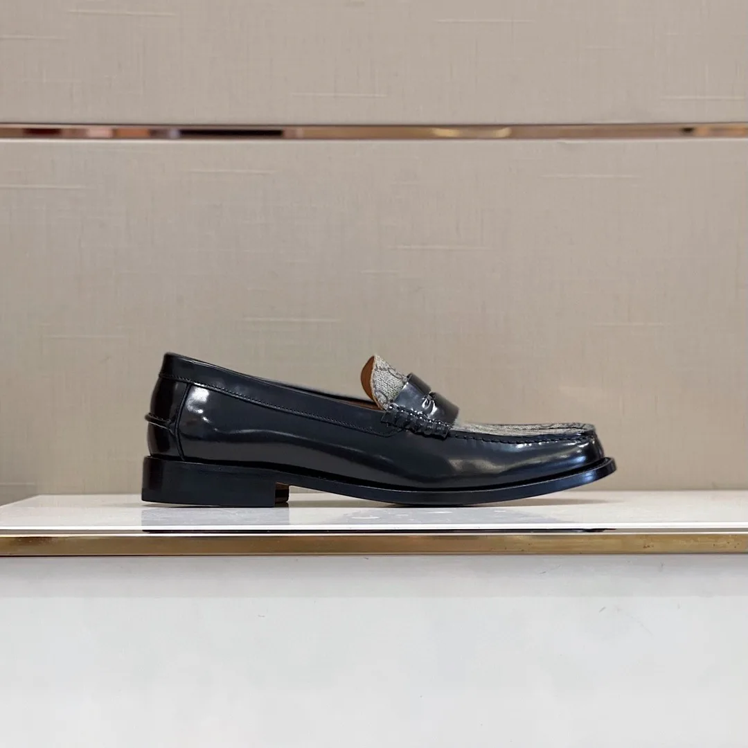 Alternative view of Gucci Men’s GG Loafers Horsebit Black And Beige
