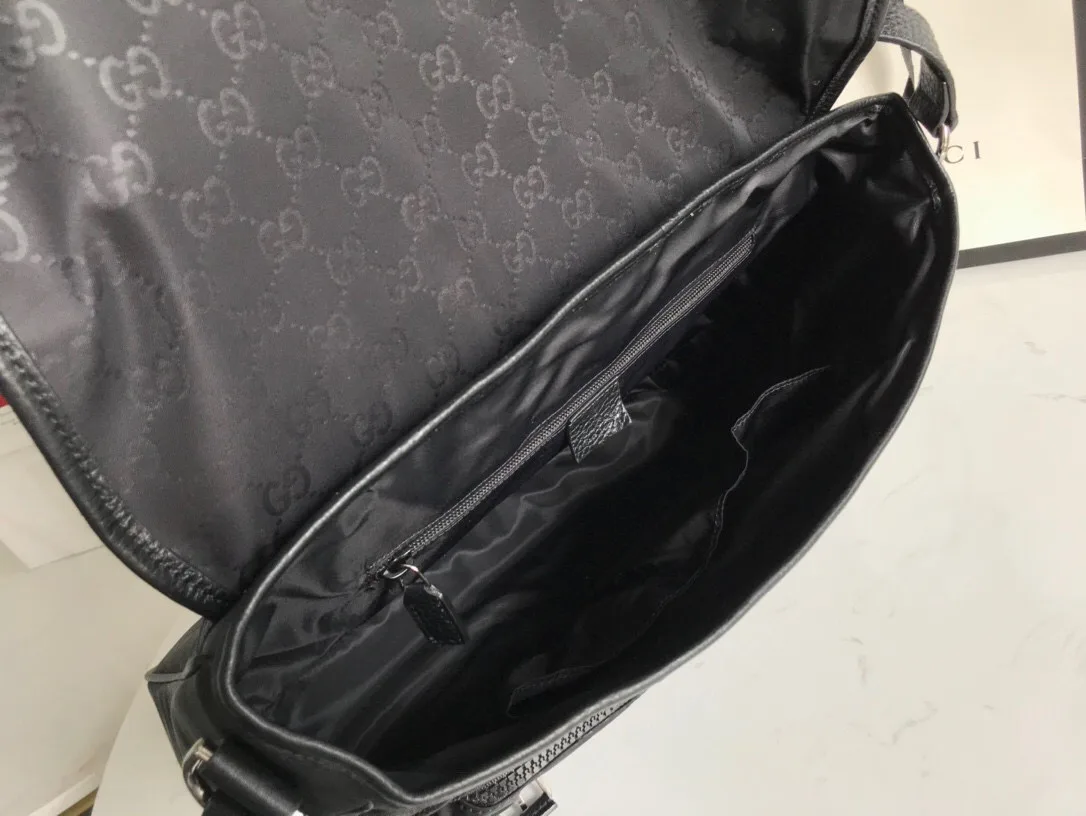 Gucci Shoulder Bag Nylon Shima Black GG Embossed / - Image 9